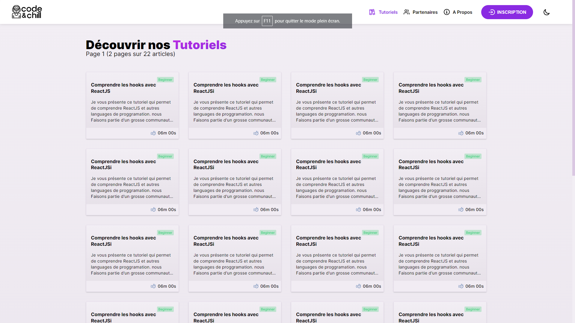 image du Projet numéro 4 Code & Chill