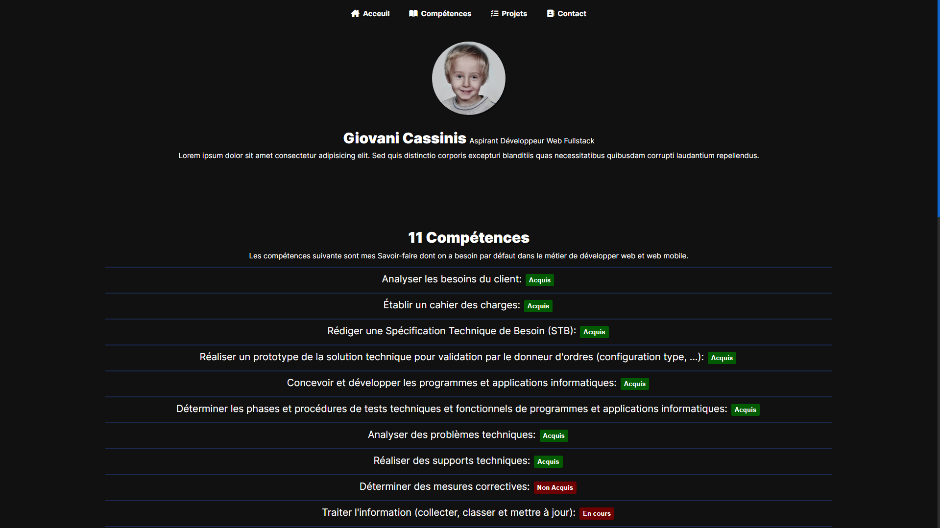 image du Projet numéro 1 Portfolio